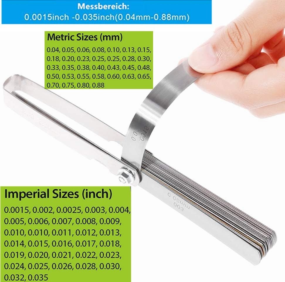 Multi-Size Feeler Gauge for Accurate Measurements in Automotive and Musical Uses