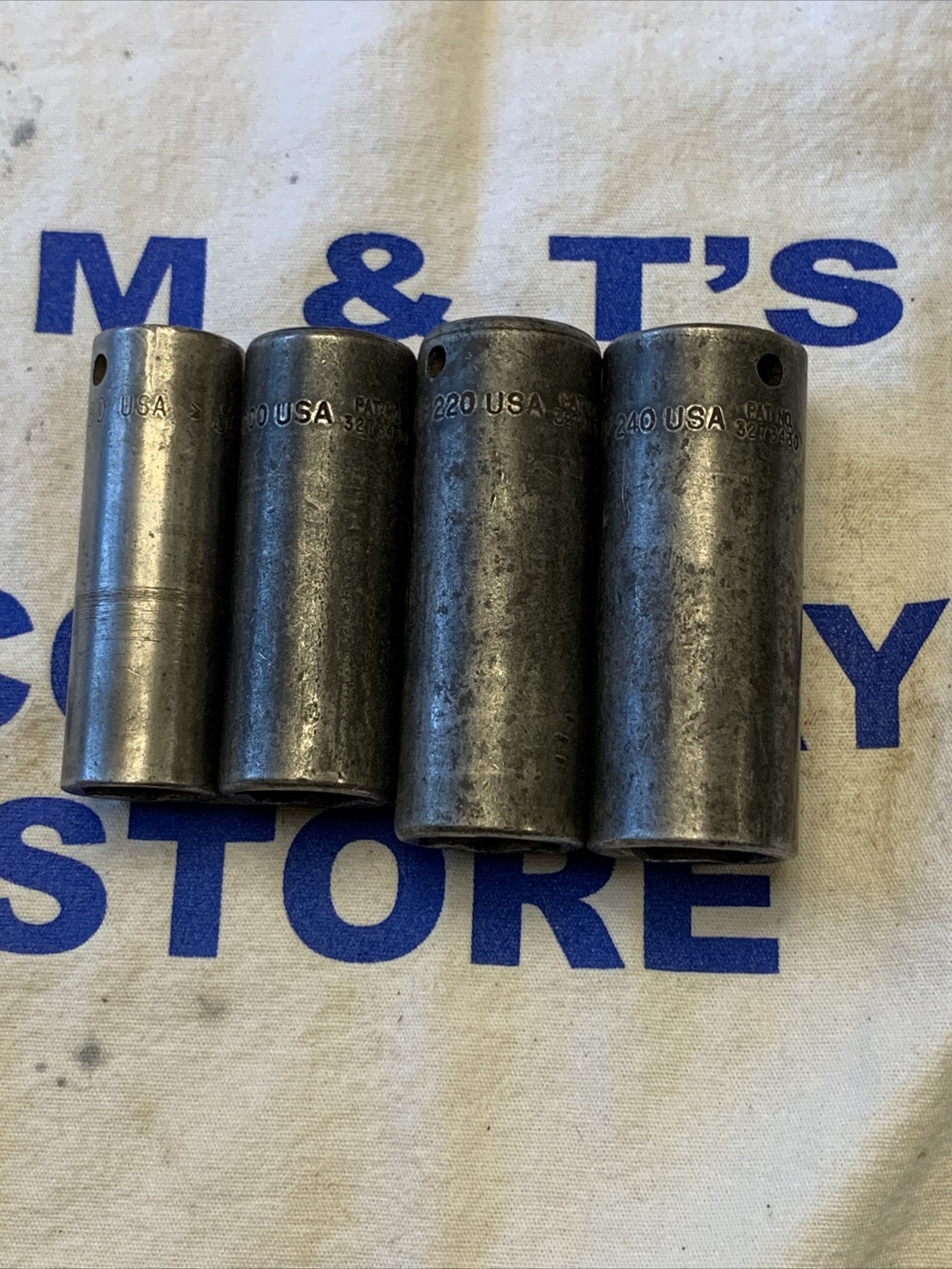Snap-on Tools 3/8″ Drive 6pt 4pc Deep SAE Socket Set SIMF180, 200, 220, 240