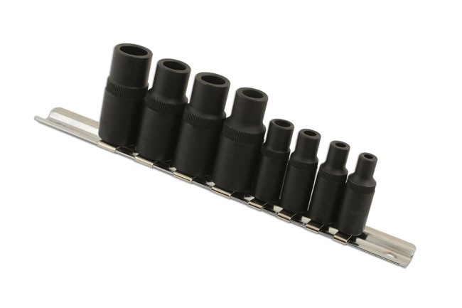8 Piece Tap Socket Set 3/8″D, 1/4″D Laser 6058