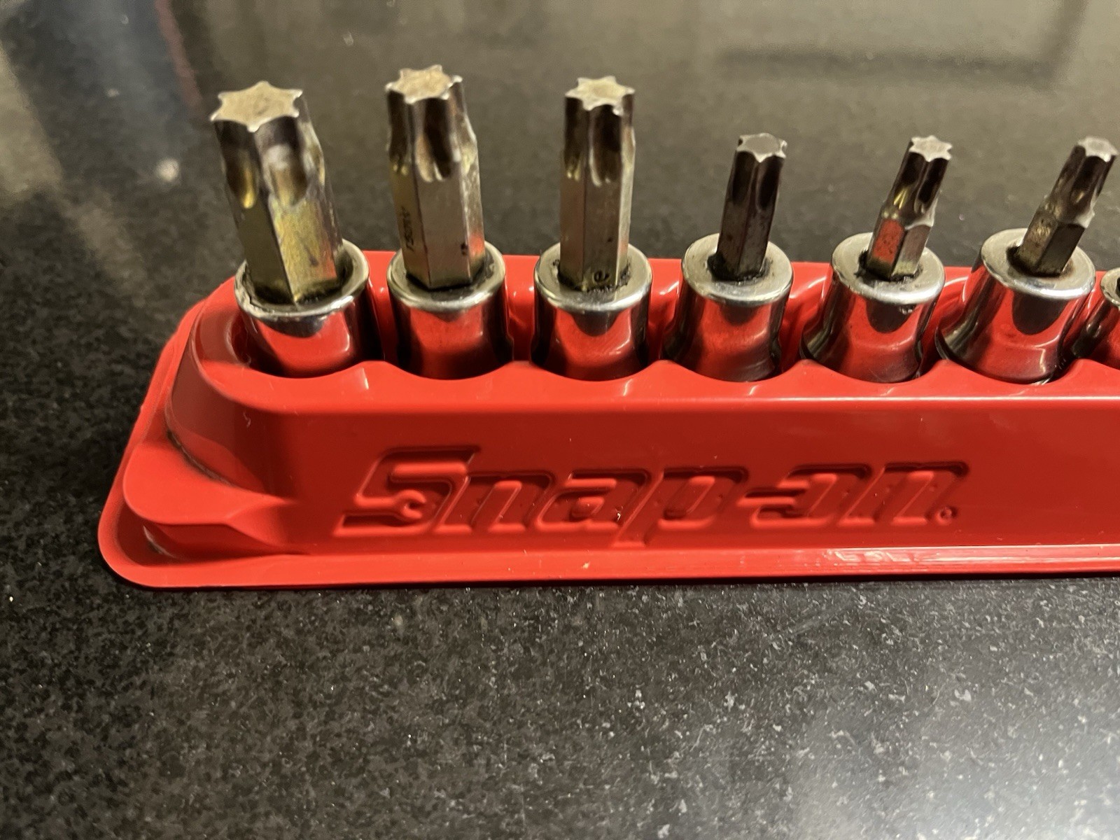 Snap On 9 pc Combination Drive TORX Bit Heavy-Duty Removal Socket Set 209EFTXBY
