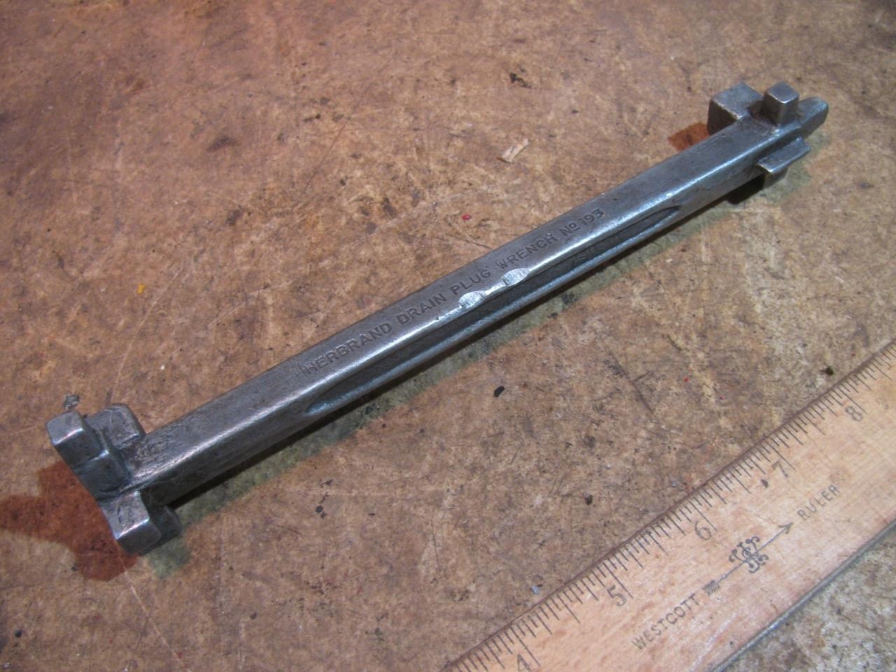Vintage Herbrand No 193 Square Pipe Plug Drain Plug Wrench