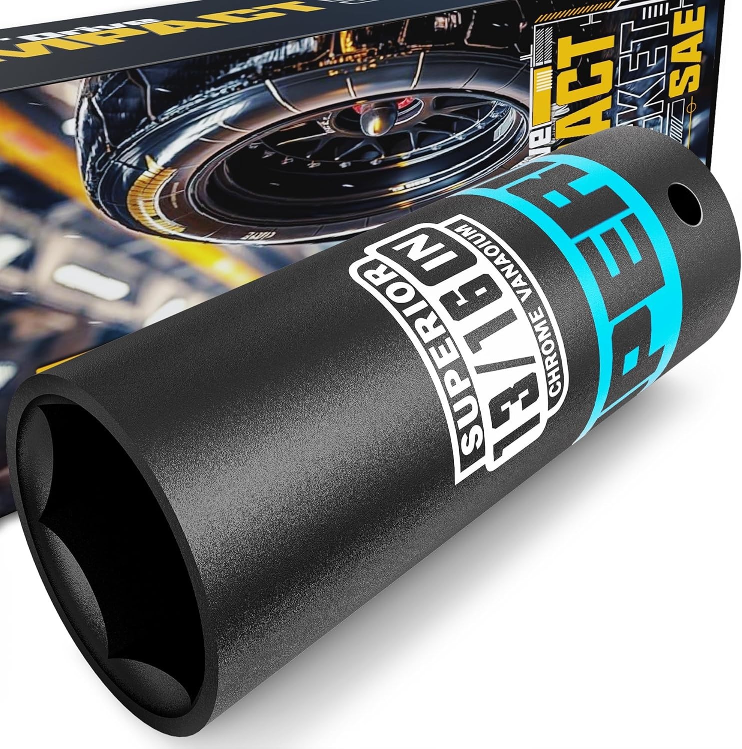 1/2″ Drive Impact Socket 13/16 Inch Deep Socket 6 Point CR-V