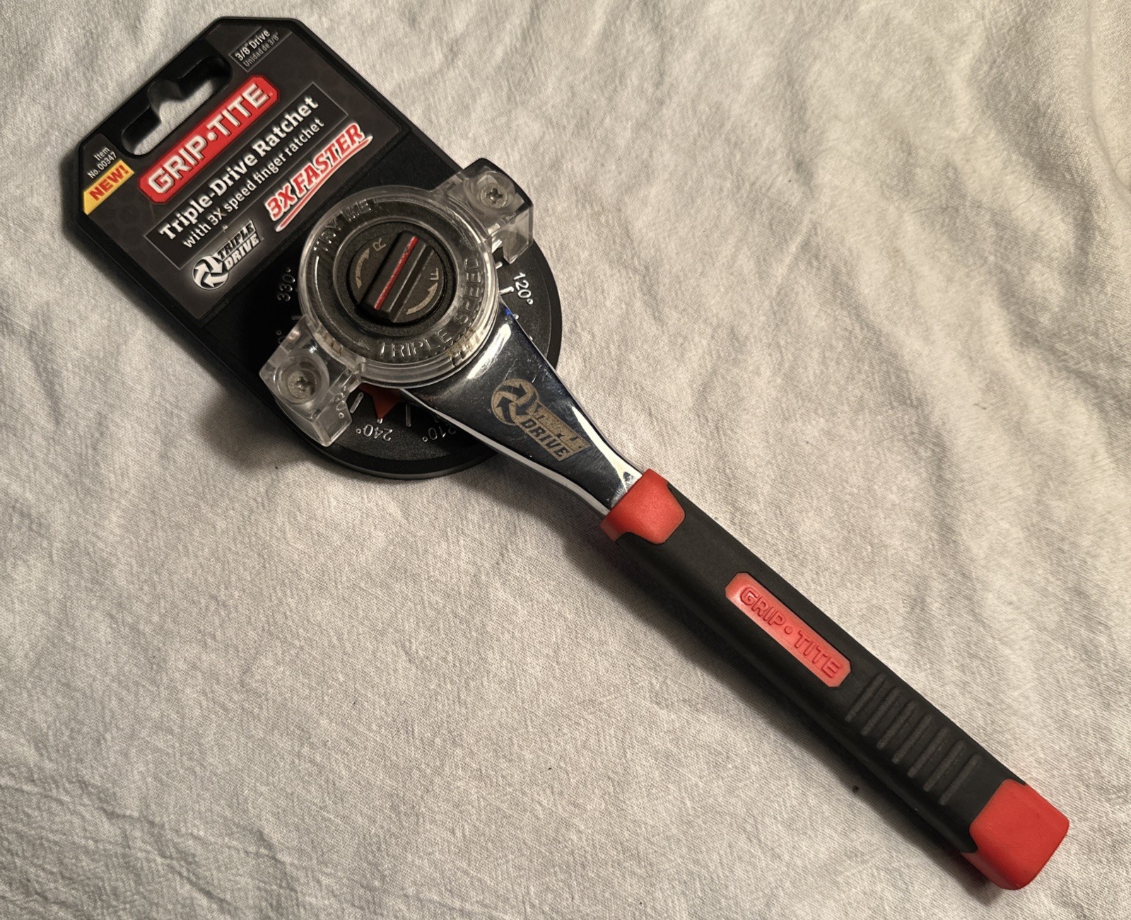 Grip-Tite 3/8” Ratchet #00347 Triple-Drive NEW