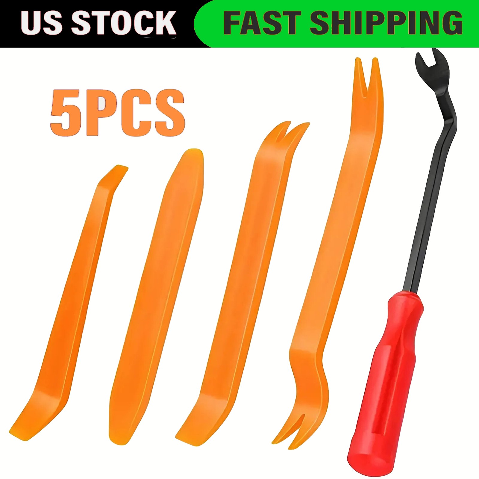 5pcs Car Door Trim Removal Tool Pry Panel Dash Radio Body Clip Installer Kit Set