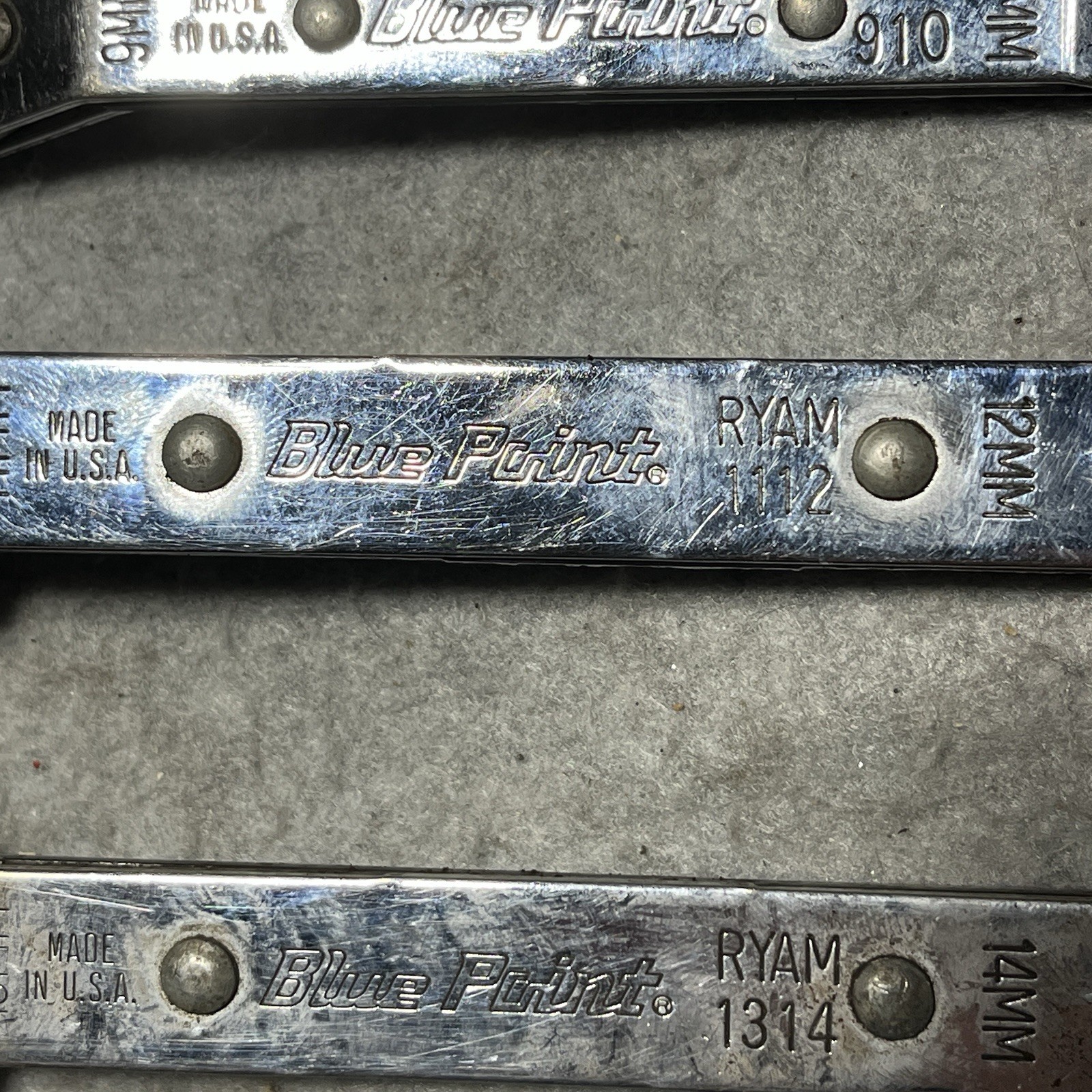 Blue Point by Snap-on Metric Offset Ratcheting Box Wrench 5 pc Set RYAM78 7-17mm
