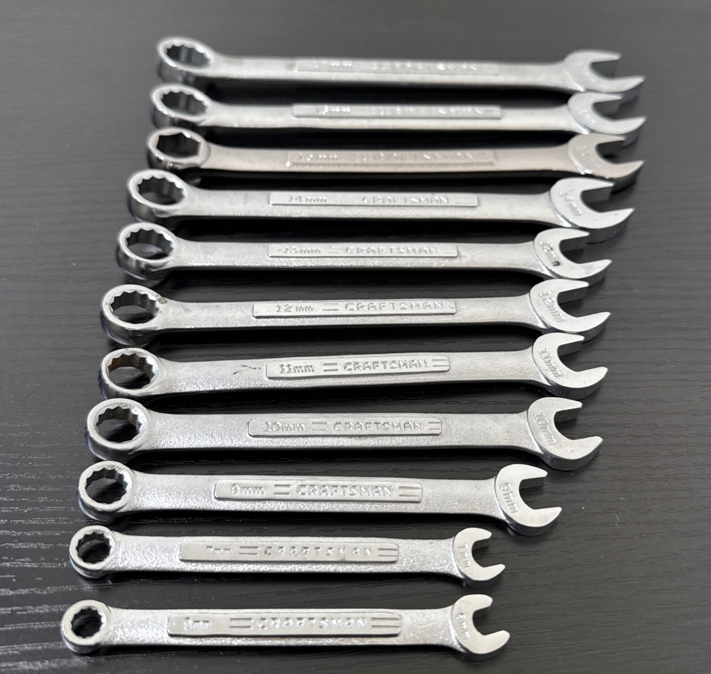 Craftsman USA V VV Metric Combination Wrench 11 Pc Set 12Pt 6mm Up To 17mm Read