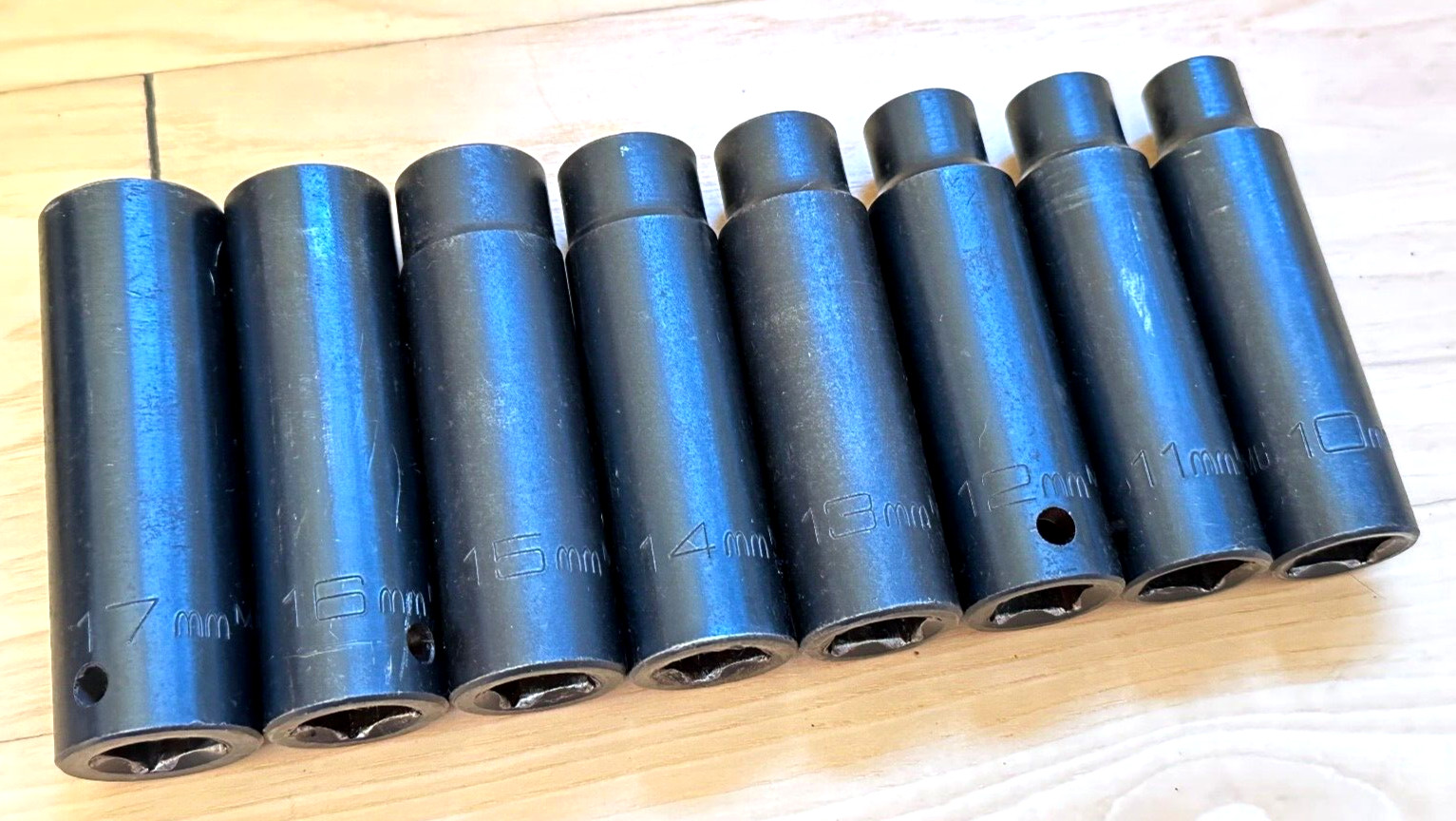 MATCO Tools 10mm – 17mm Deep Well 1/2″ DR IMPACT Socket Set Lot Metric 6-Point
