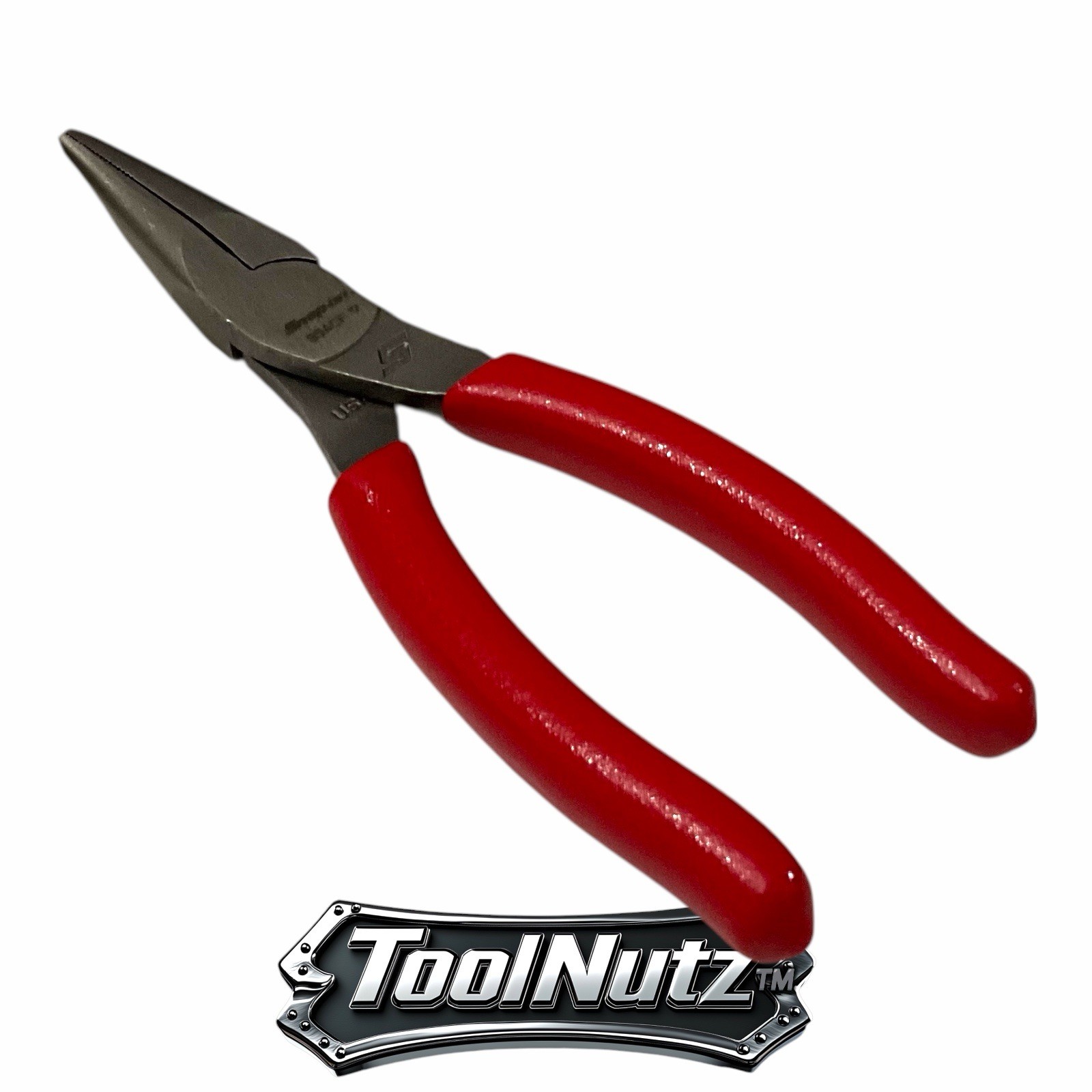 Snap-on Tools NEW 95ACF 6″in. RED Soft Grip Rounded Jaw Needle Nose Pliers USA