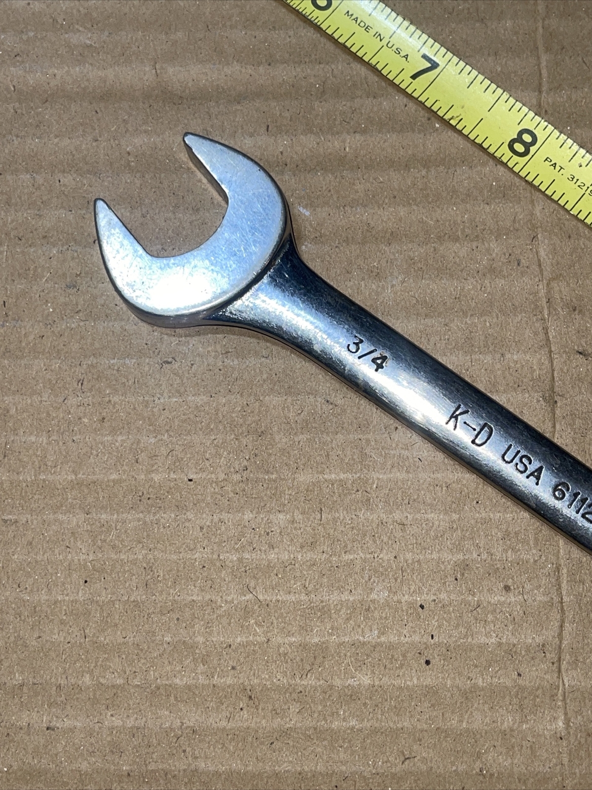 K-D USA 61124 3/4 In X 5/8 In SAE Open End wrench Vintage KD