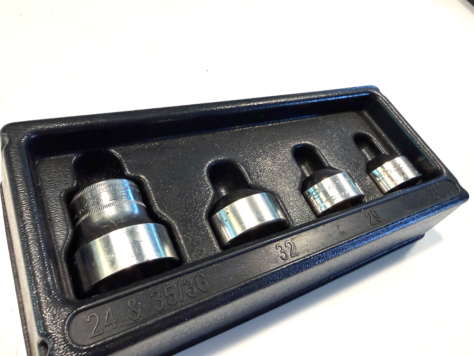 Snap-On OFSKIT, 24/27/35/36mm & 1 1/4″, 4-piece Oil/Fuel Filter Socket Set