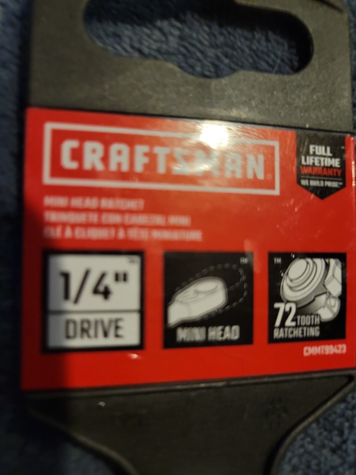 Craftsman 1/4 Drive Quick-Release Mini Head Ratchet CMMT86721
