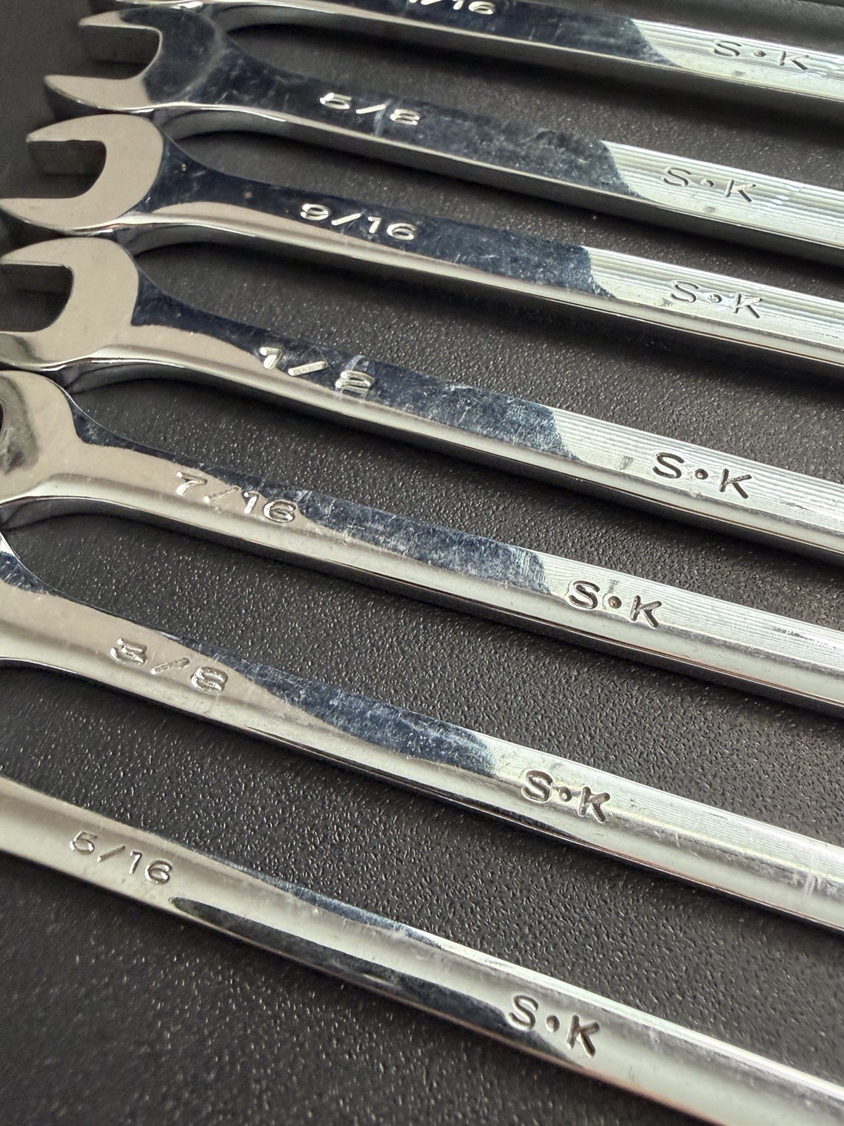 SK Tools Polished Wrench Set 10mm-22mm, 5/16”- 15/16” Metric & Sae 24 Piece