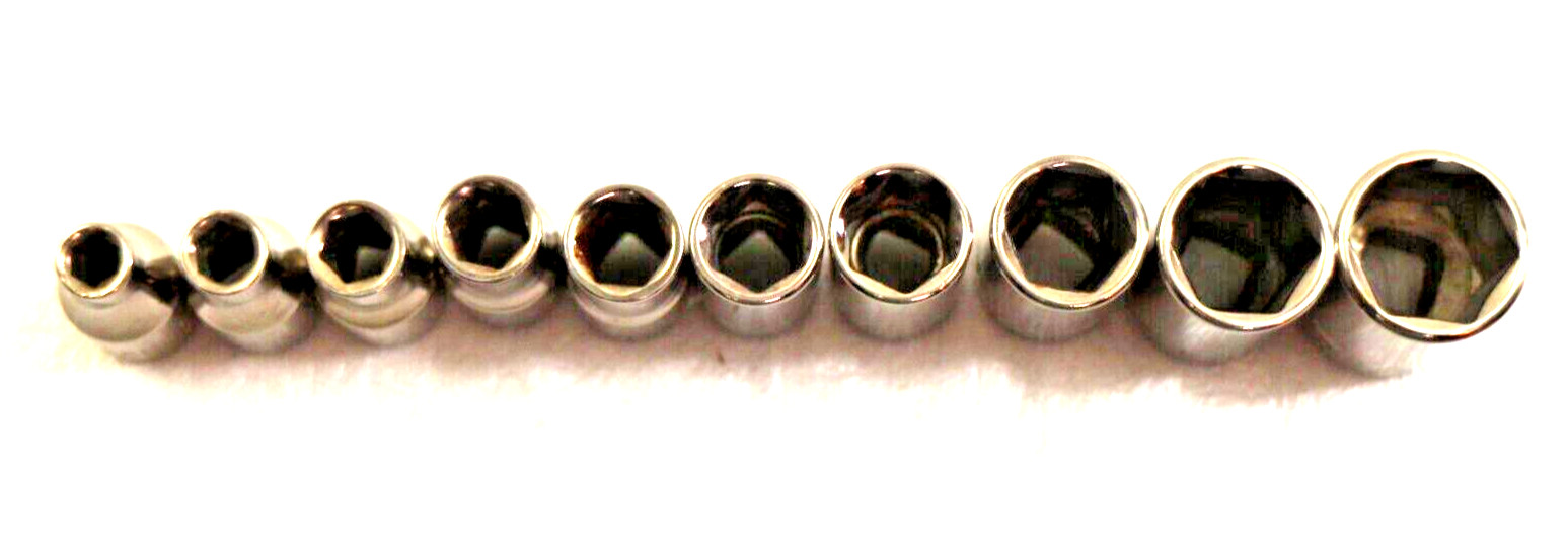 Craftsman 10-piece 6 Point low 1/4″Drive SAE Sockets 5/32″-1/2″ 43481-43499