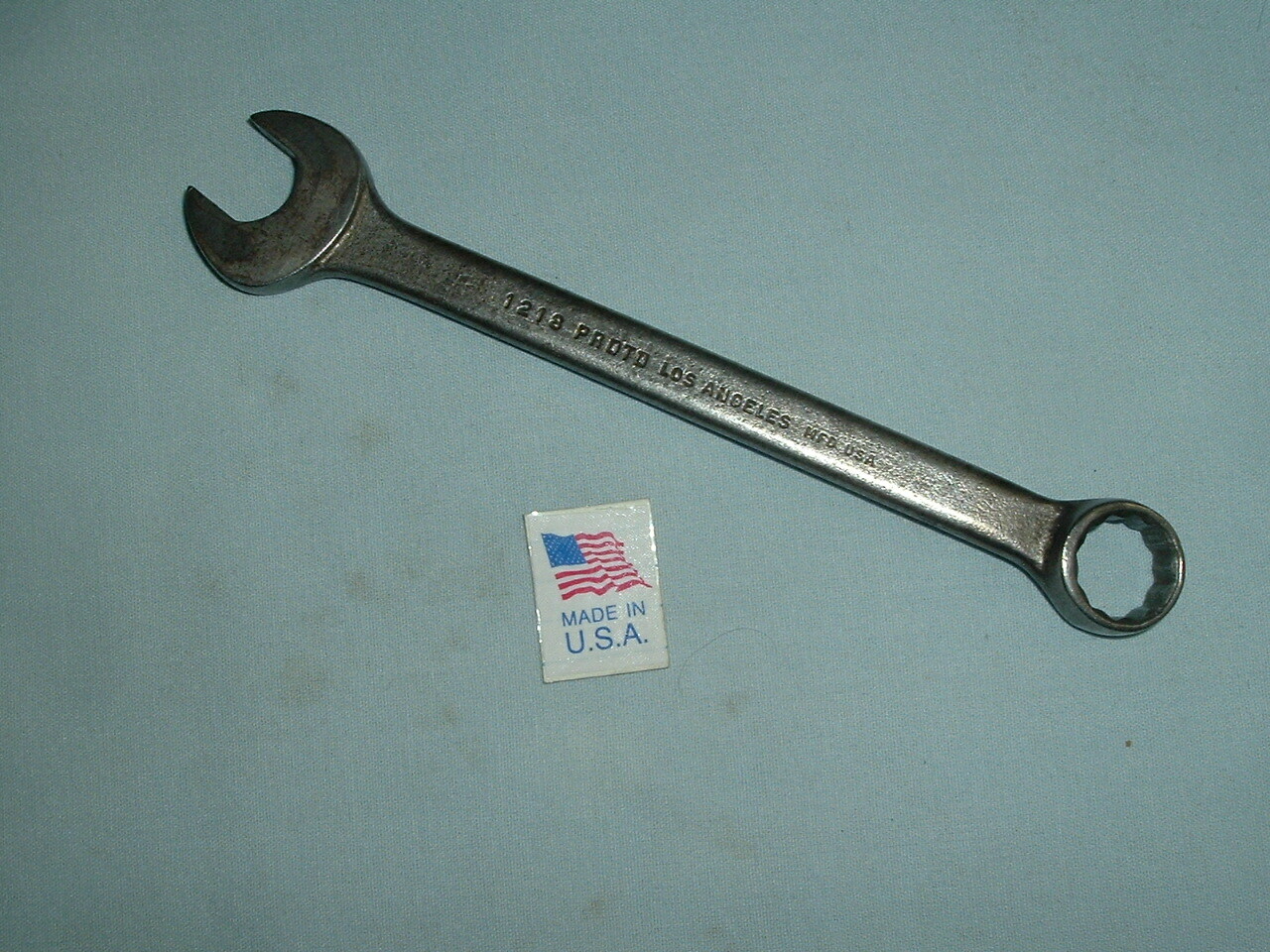 VINTAGE PROTO TOOLS #1218 SAE 9/16″ INCH COMBINATION WRENCH 12 POINT MFD.U.S.A