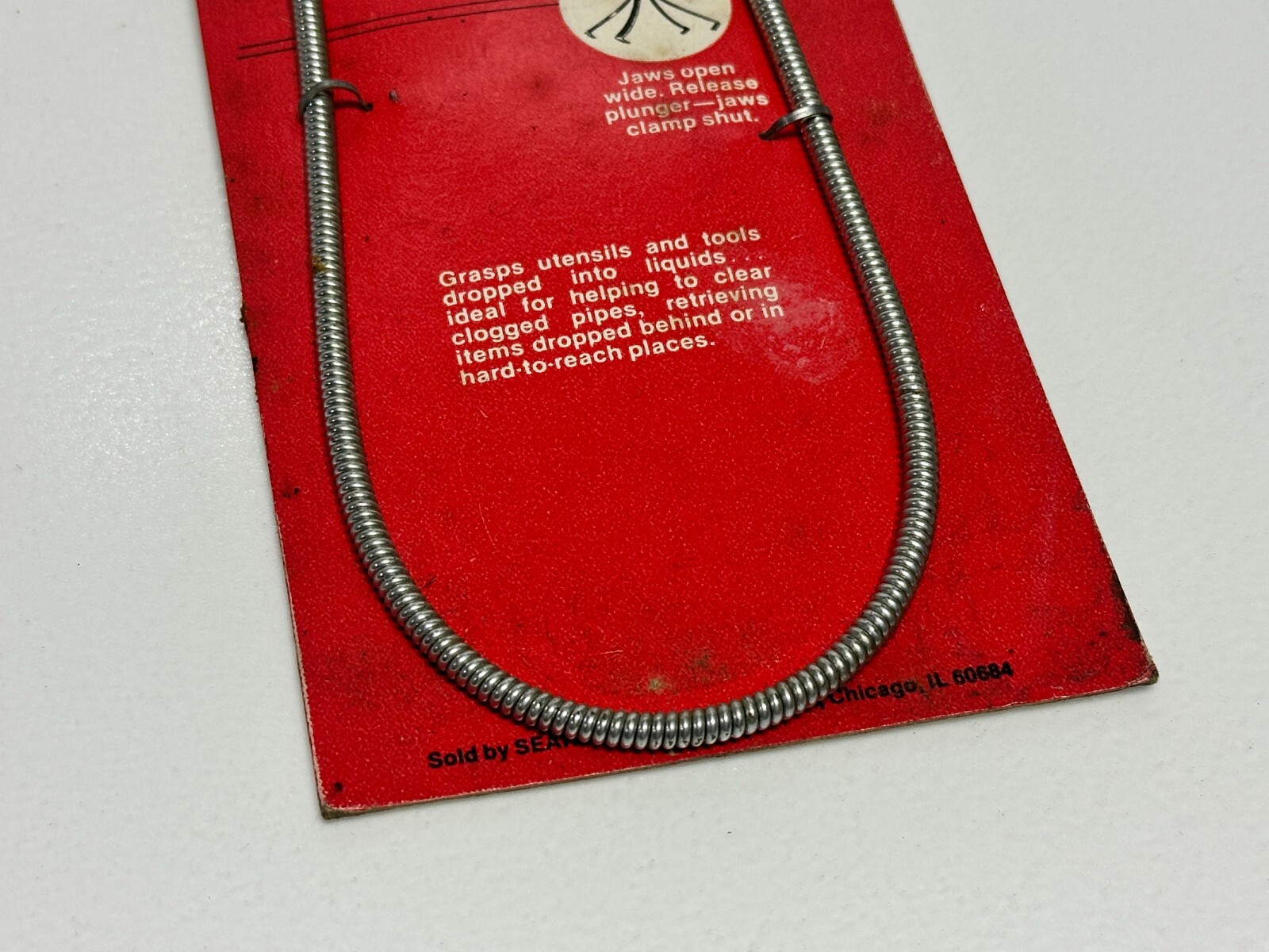 NOS Sears Craftsman 41322 USA Flexible Spring Claw Pick-Up Tool w/ Original Back