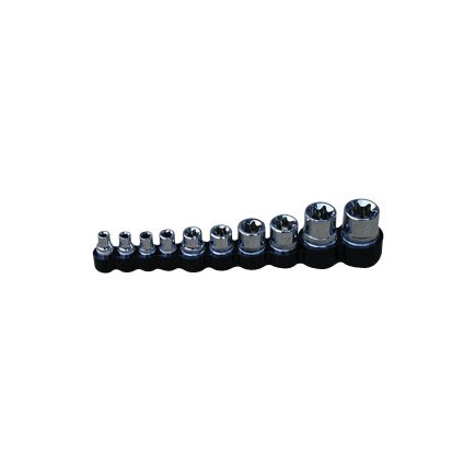Atd Tools 178 1/4”, 3/8” And 1/2” Dr. Star Socket Set, 10 Pc.