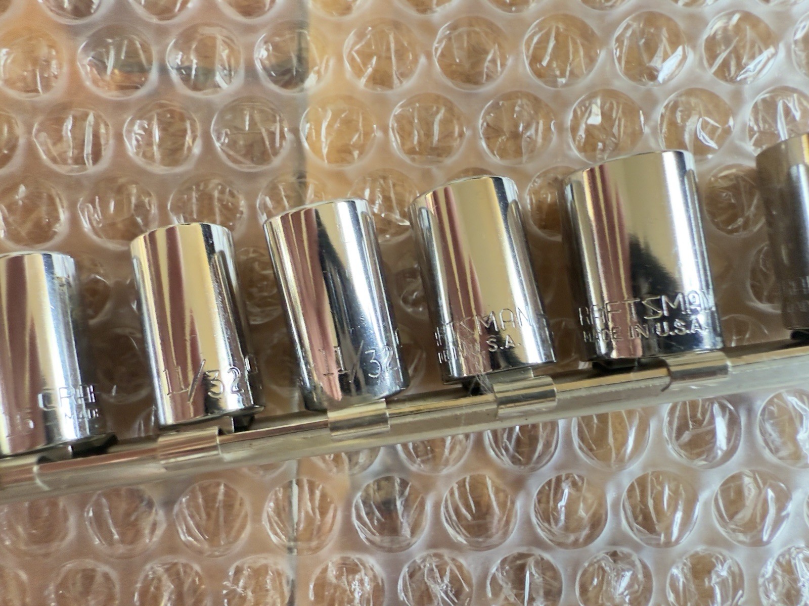 Craftsman G Series 1/4” Drive 6pt SAE 5/32” – 1/2” Socket Set w/ Craftsman Rail