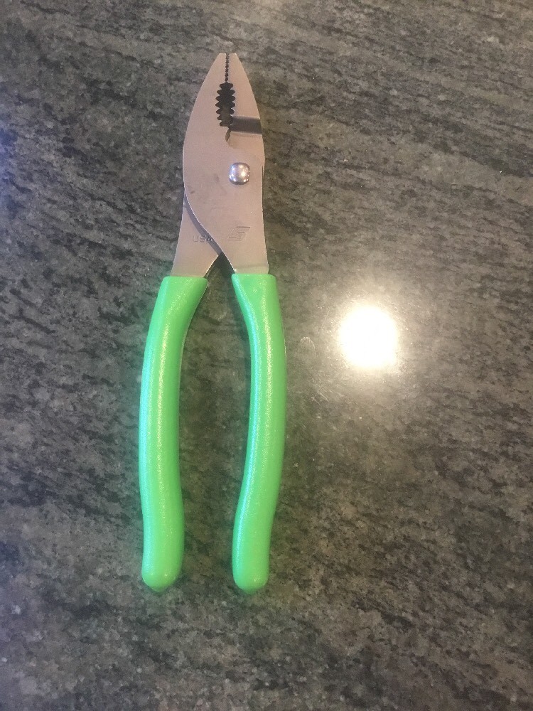 Snap On 47acf 8″ talon grip combination slip-joint pliers green new