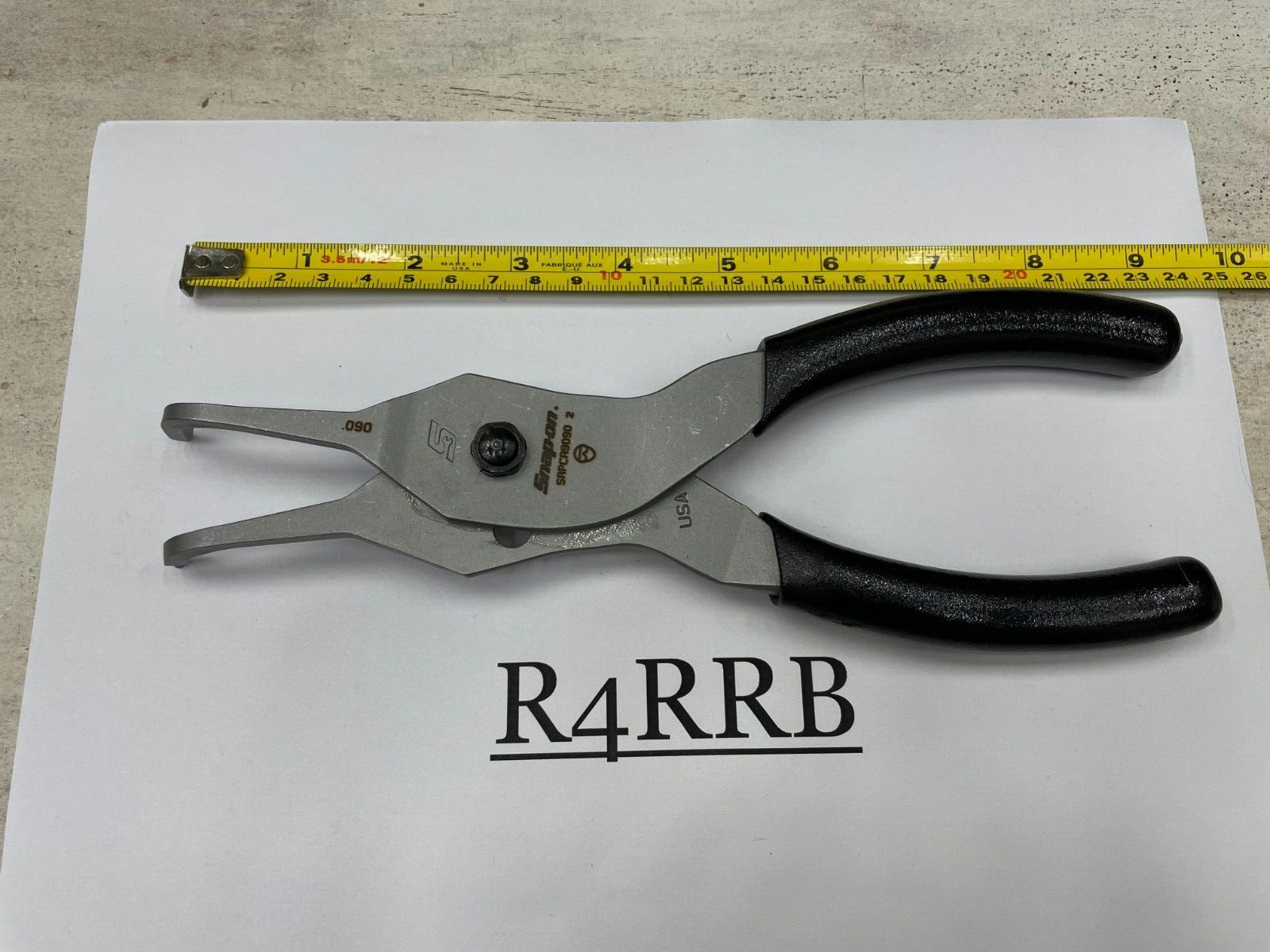 Snap-on Tools USA NEW 3pc BLACK Soft Grip .090 Tip Snap Ring Pliers Lot Set