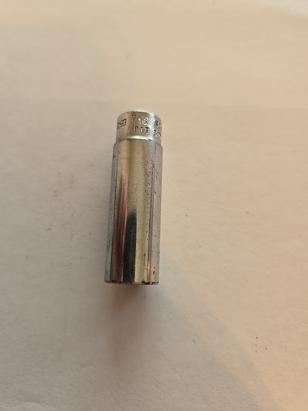 Snap On 1/4″ Drive 7/16″ 6PT SAE Deep Chrome Socket STM14