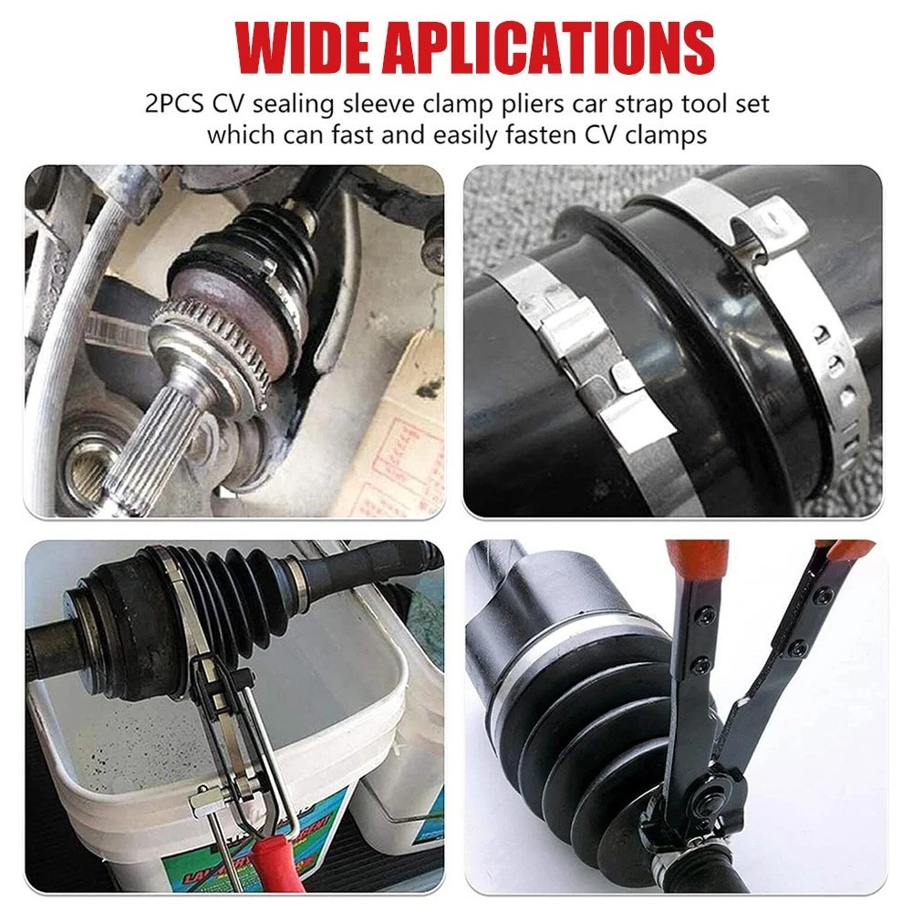 Hose Clamp Clip Remover Pliers Wire Long Reach Kit Fuel Oil Water Hose Tool USA