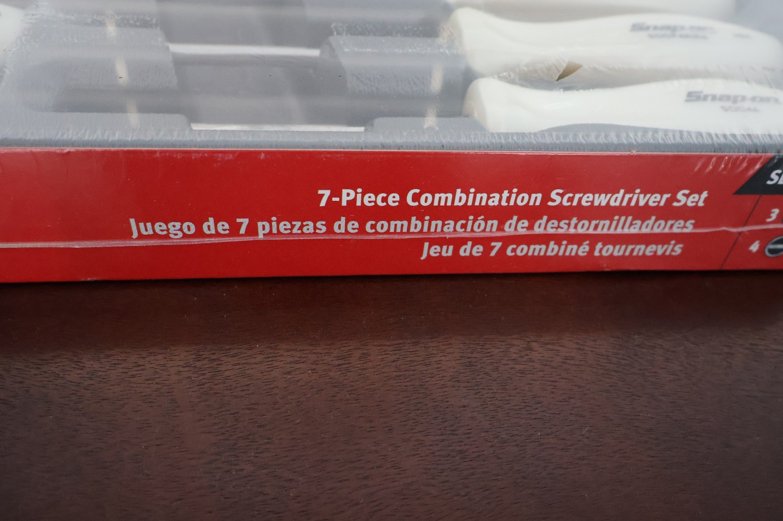 Snap On 7 piece combination screwdriver set SDDX70APW white pearl hard handle…