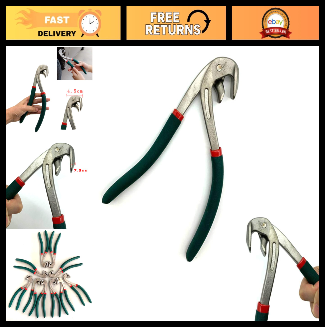 Car Fender Edge Repair Pliers Kit – Paintless Dent Removal Tools for Auto Body