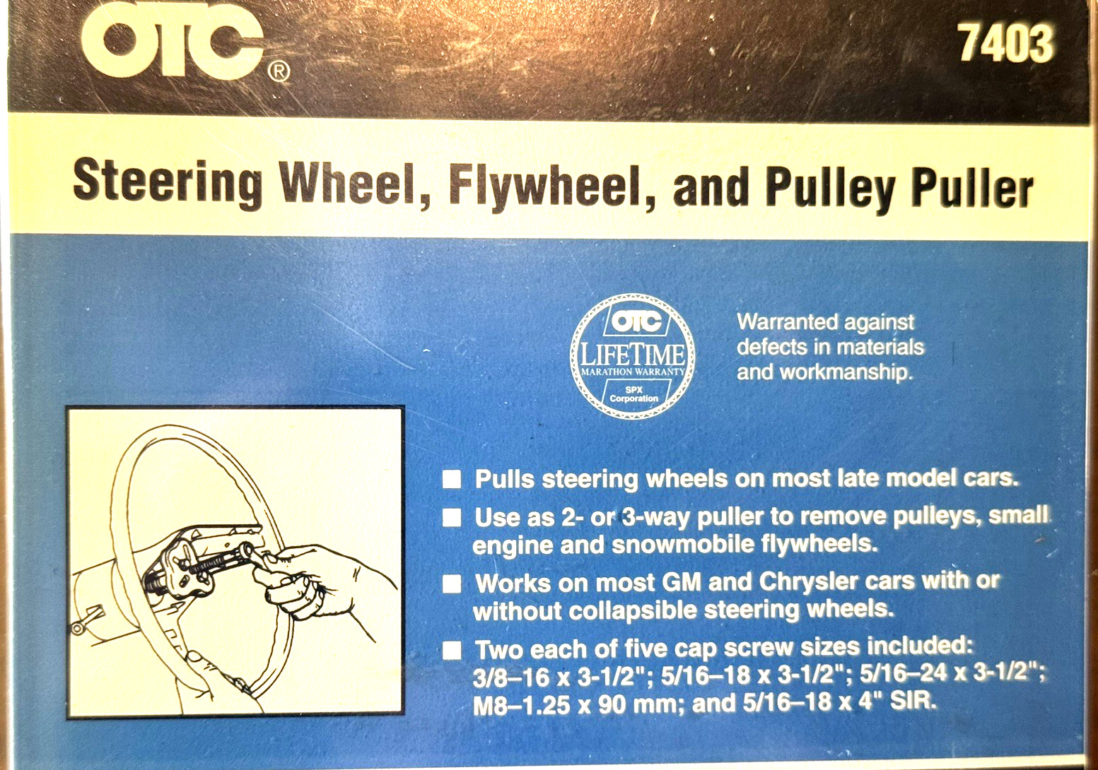 OTC 7403 Steering / Wheel Pulley / Flywheel Puller
