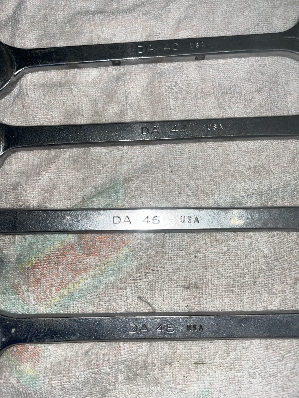 Vintage MAC 4way Angle Open End 4pc WRENCH SET 1 1/4- 1 1/2” DA40 DA44 DA46 DA48