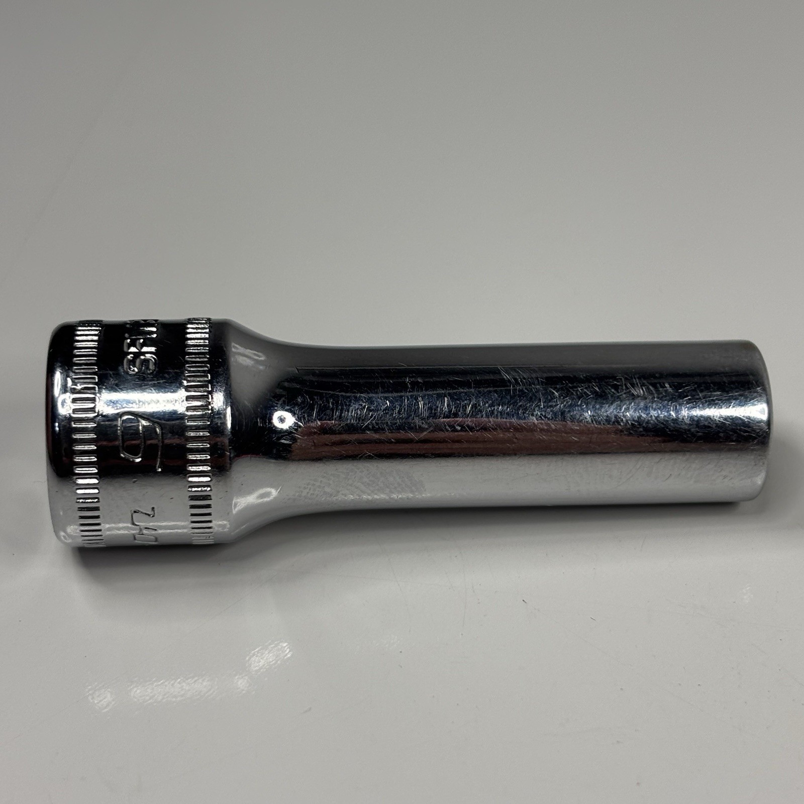 Snap On SFM9 3/8” Dr 12Pt Metric 9mm Flank Drive Deep Chrome Socket USA 1990