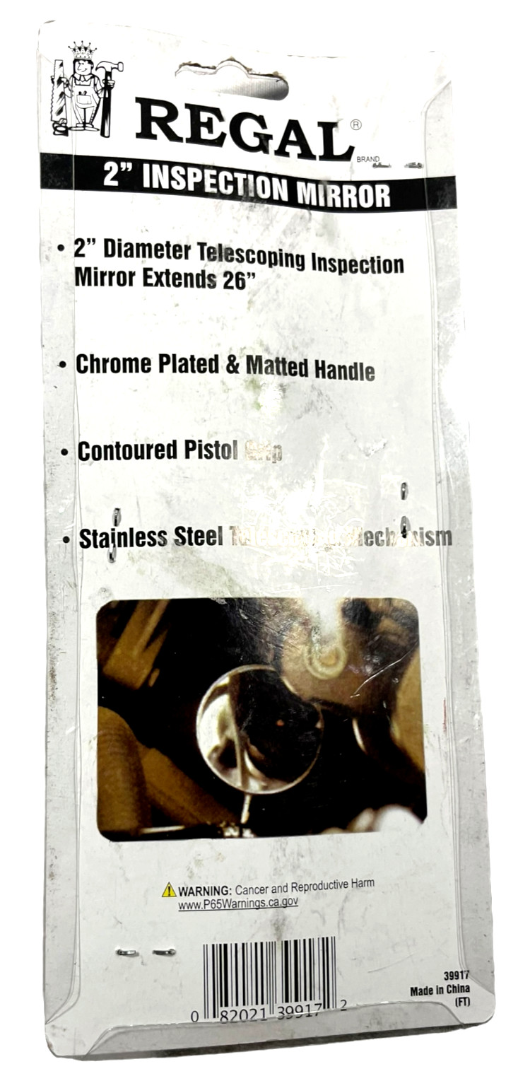 REGAL 2″ Inspection Mirror – Part # 39917 – Chrome Platted & Matted Handle