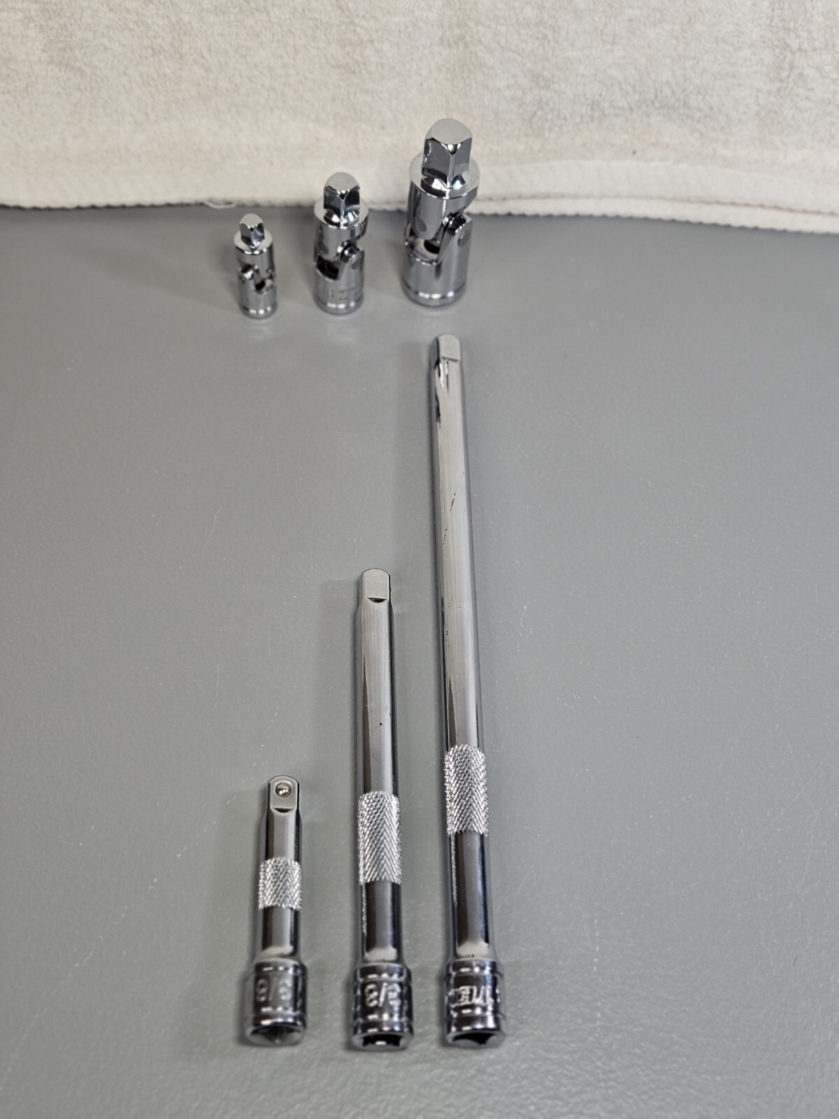 TEQ Swivels 1/2, 3/8, 1/4 & 3 Extensions 10in, 6in, 3in LOT