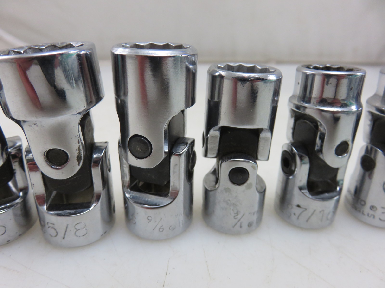 Proto Professional Swivel Universal Joint Socket Set 7pc 3/8″ Dr. 3/8″-3/4″ USA