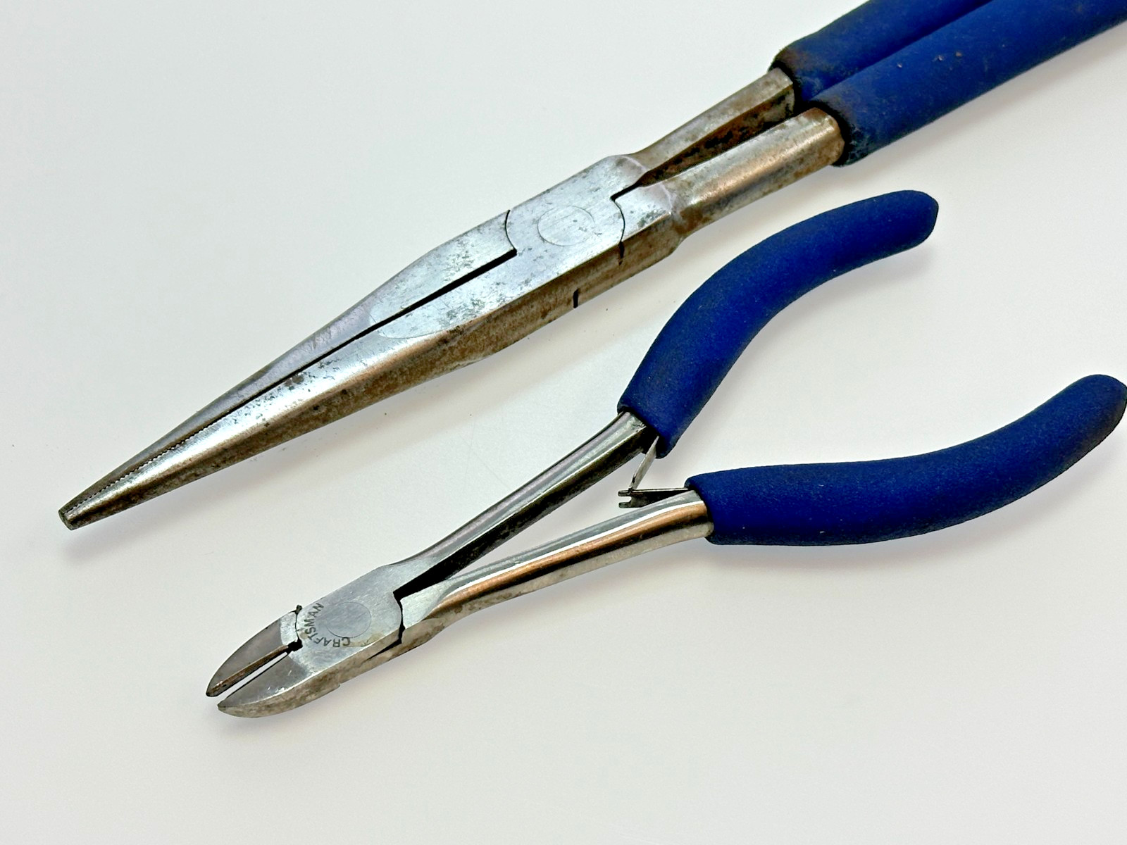 Craftsman Diagonal Pliers Blue Grip w/ Unknown XL Extra Long Long Nose Pliers