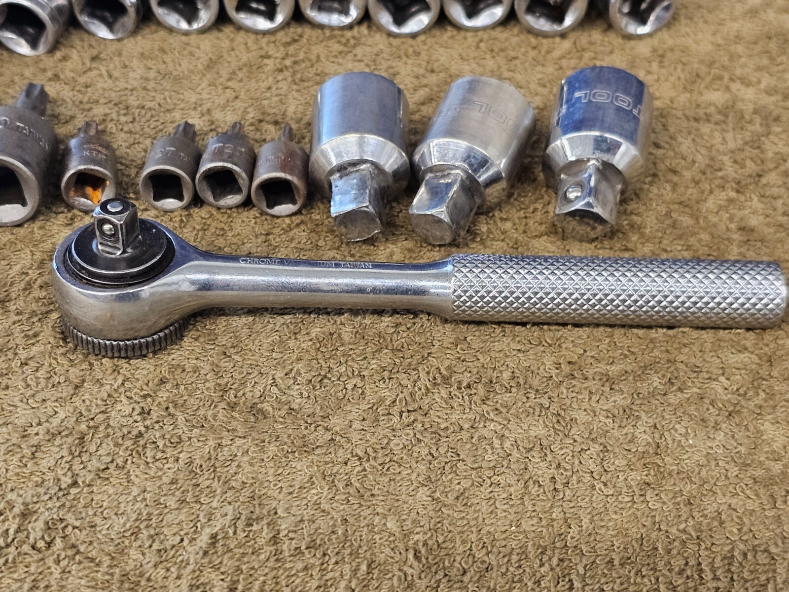 25 K Tool Sockets Ratchet Hex Star Bit Adapter 1/4″ 1/2″ Drive Sae 5/16 3/16 3/4