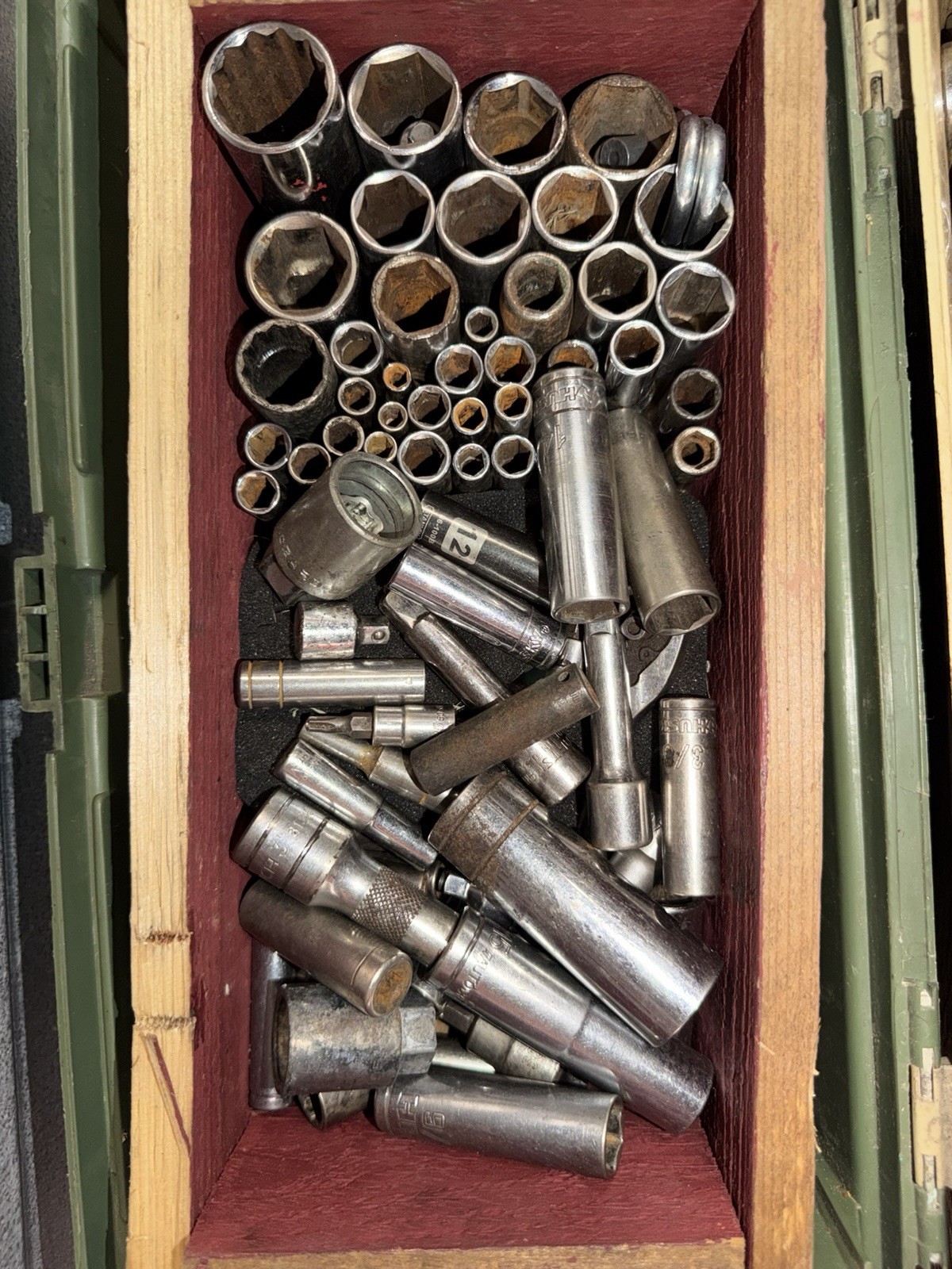Lot Of Sockets Variety Of Sizes With Box