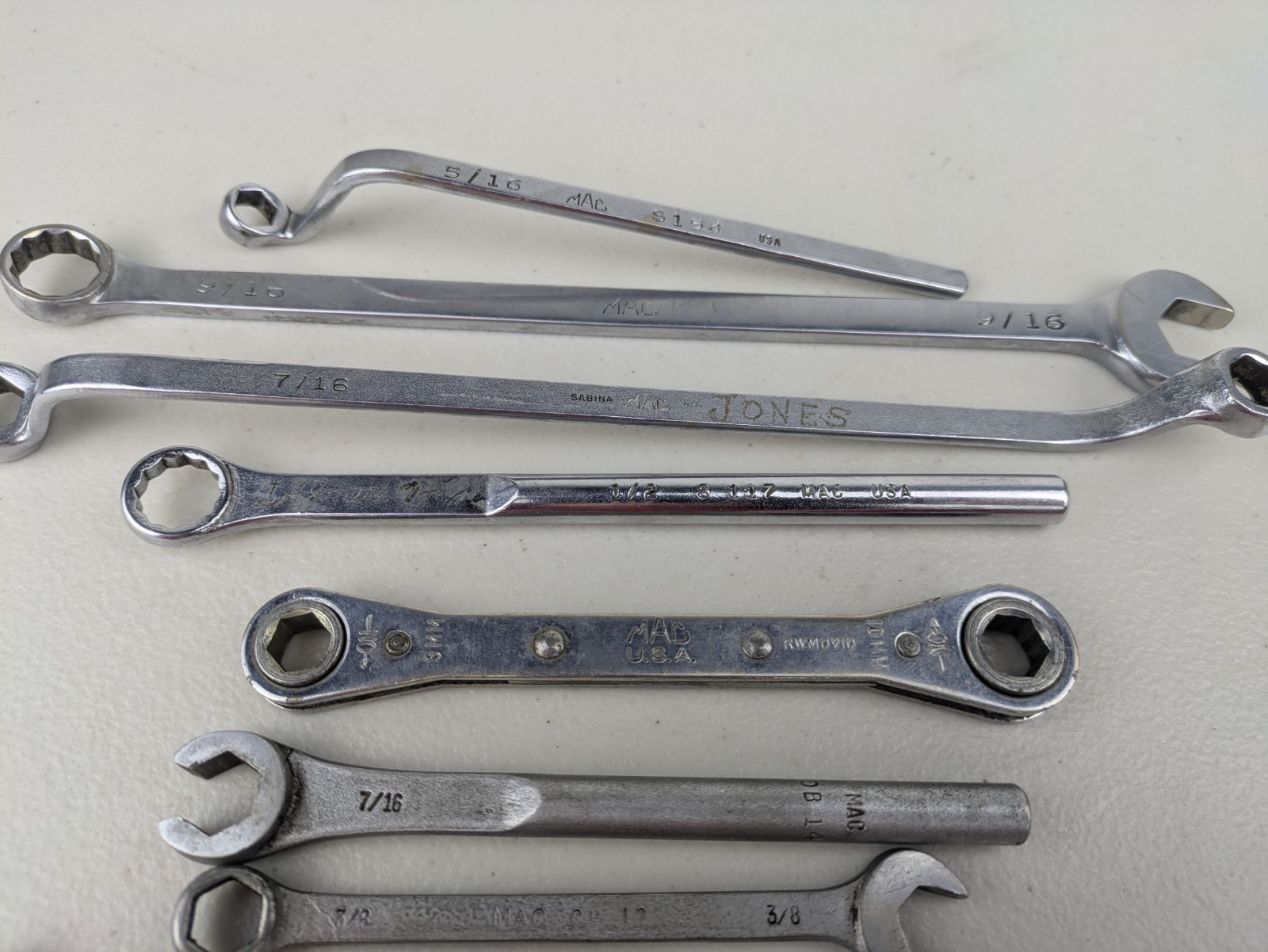 LOT of various Mac Wrenches 11 Pieces Some Specialty Ratcheting