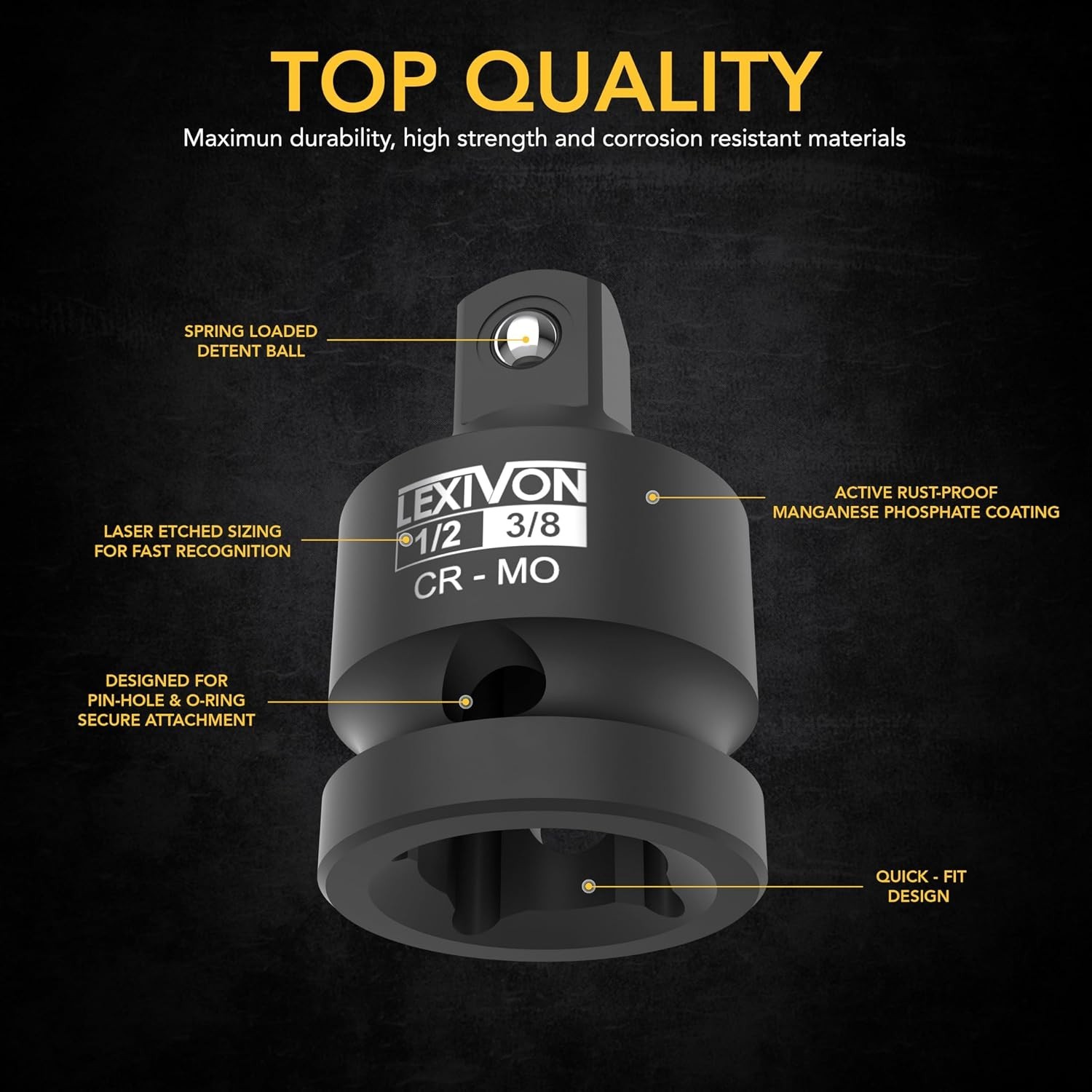 High-Quality 4-Piece Socket Reducer Set | Perfect for Impact Drivers & Mechanics
