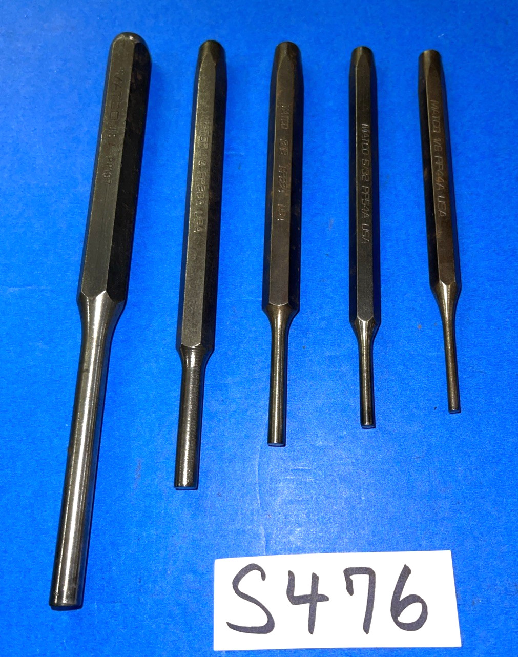 MATCO TOOLS 5 PIECE PUNCHES 1/8 – 5/16 SHIPPING INCLUDED IN THE US