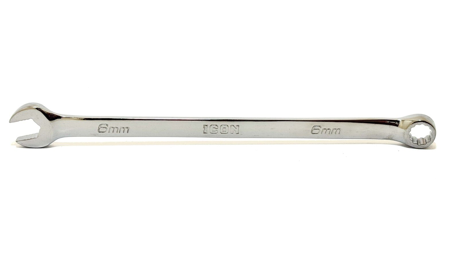 NEW ICON 6MM COMBINATION WRENCH ANTI SLIP 12 POINT METRIC POLISHED WCAM6