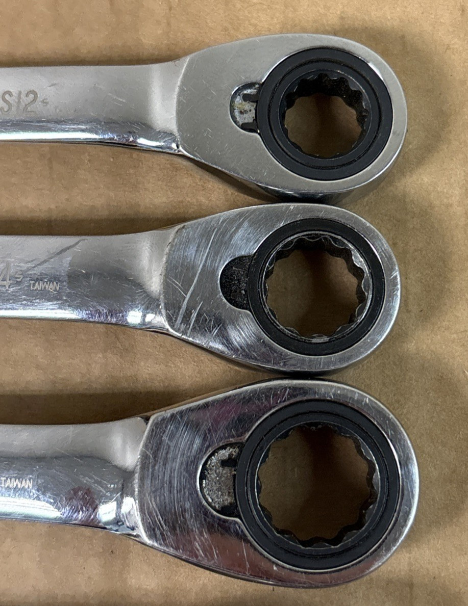 Blue Point Tools Reversible Short Stubby Ratcheting Combination Wrench Set of 7