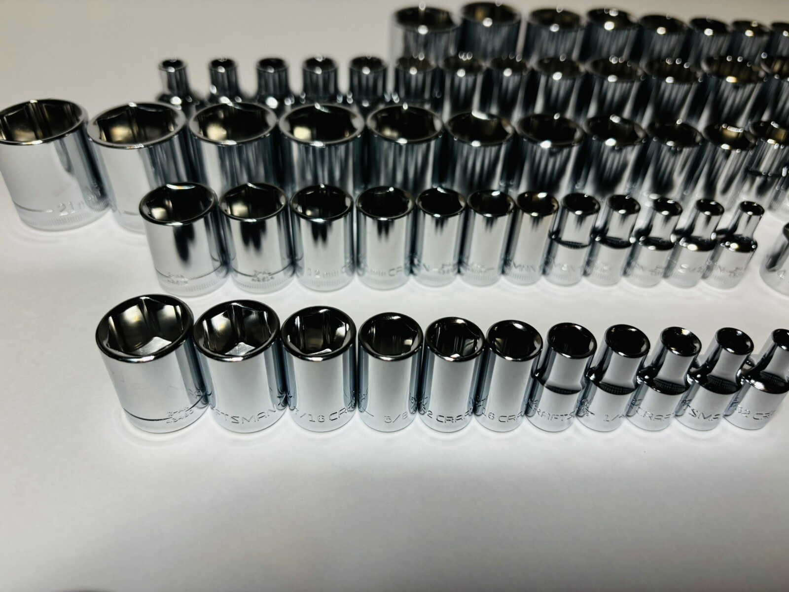 CRAFTSMAN 122 pc 1/4 3/8 1/2 Dr SAE METRIC MM 6pt 12pt ratchet wrench socket set