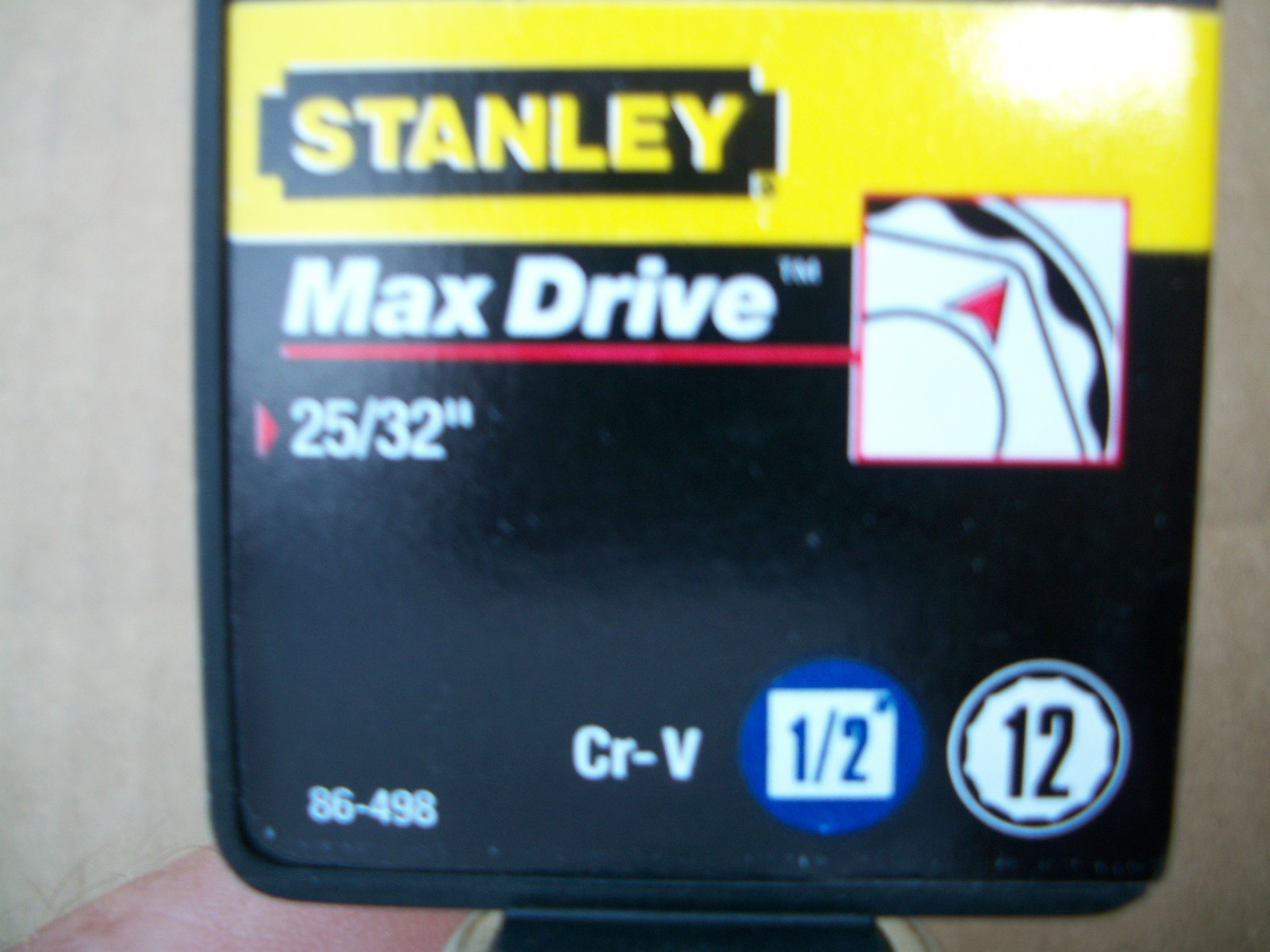 NEW STANLEY 1/2 in Drive 25/32 Inch MAX DRIVE 12 POINT SOCKET