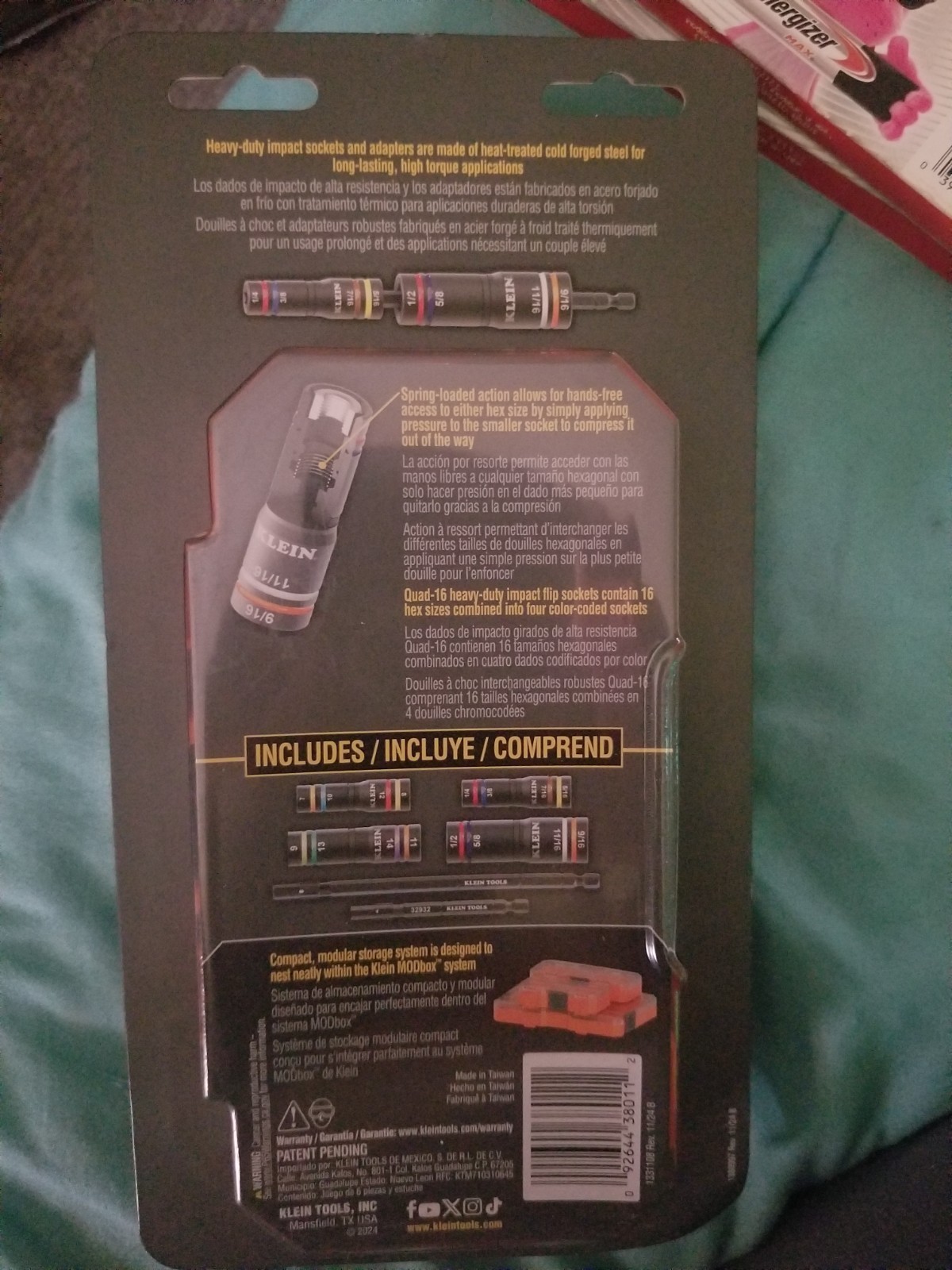 klein tools impact flip sockets quad -16 heavy duty