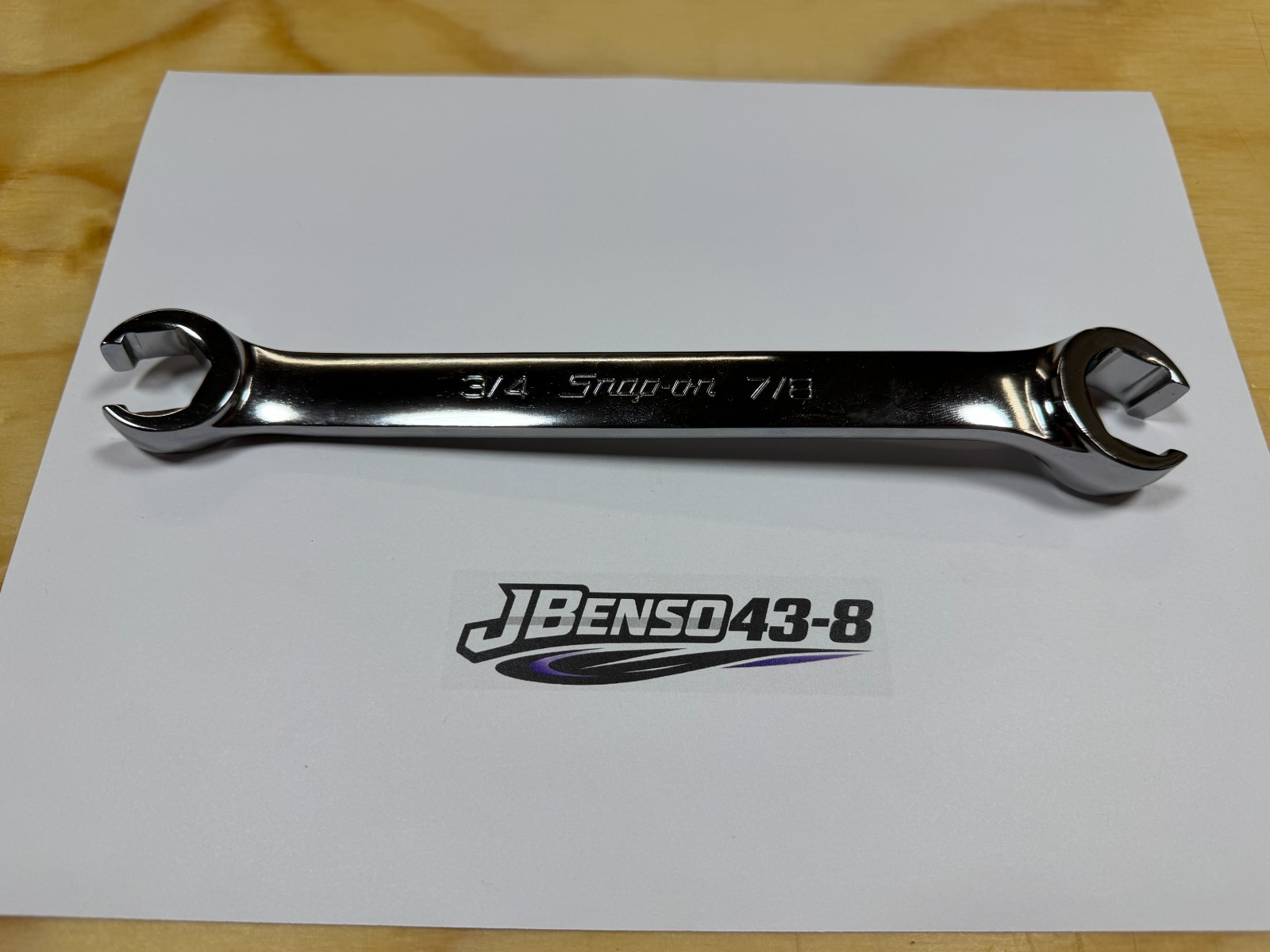 Snap-on Tools NEW 3/4″ & 7/8″ SAE 6pt Double Flare Nut Line Wrench RXFS2428B