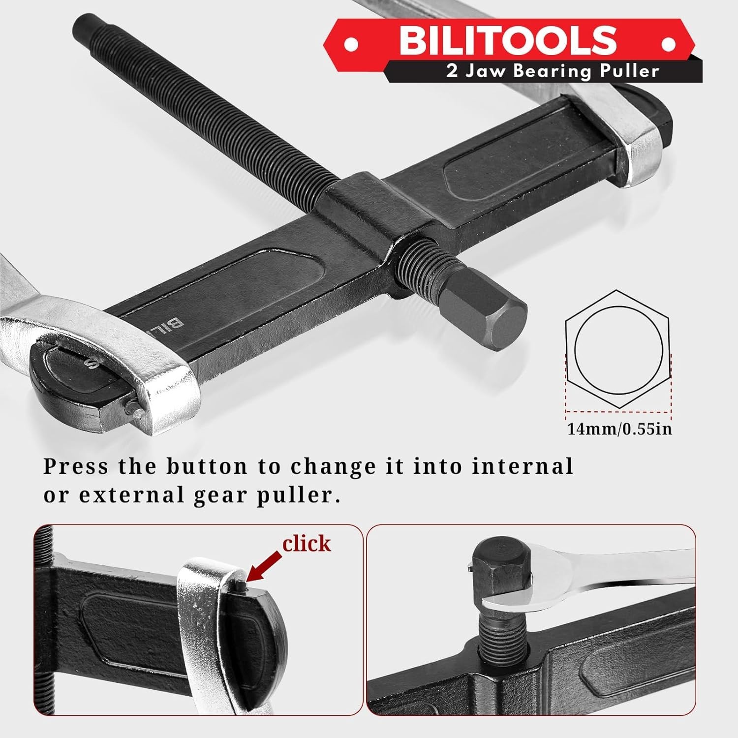 Heavy-Duty 3″ 2-Jaw Gear Puller – Perfect for Automotive & Machinery Use