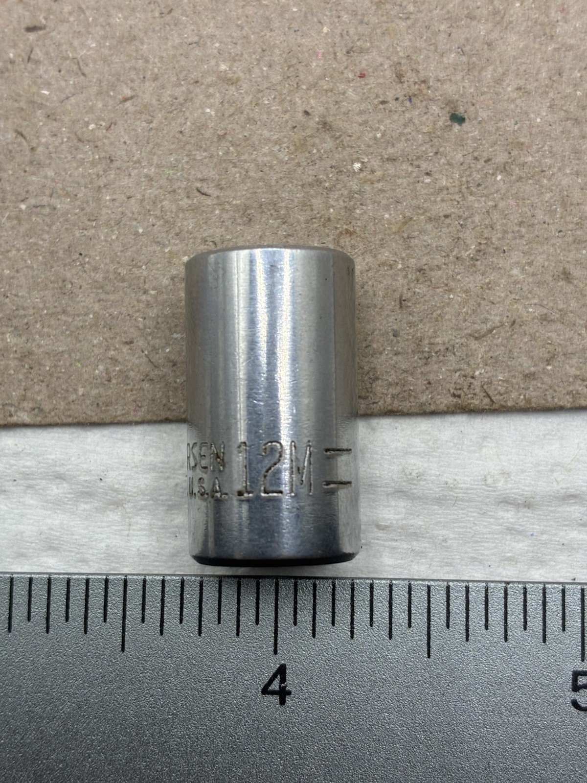 Vintage Thorsen 12M 3/8” 6 Point 1/4” Drive Socket USA