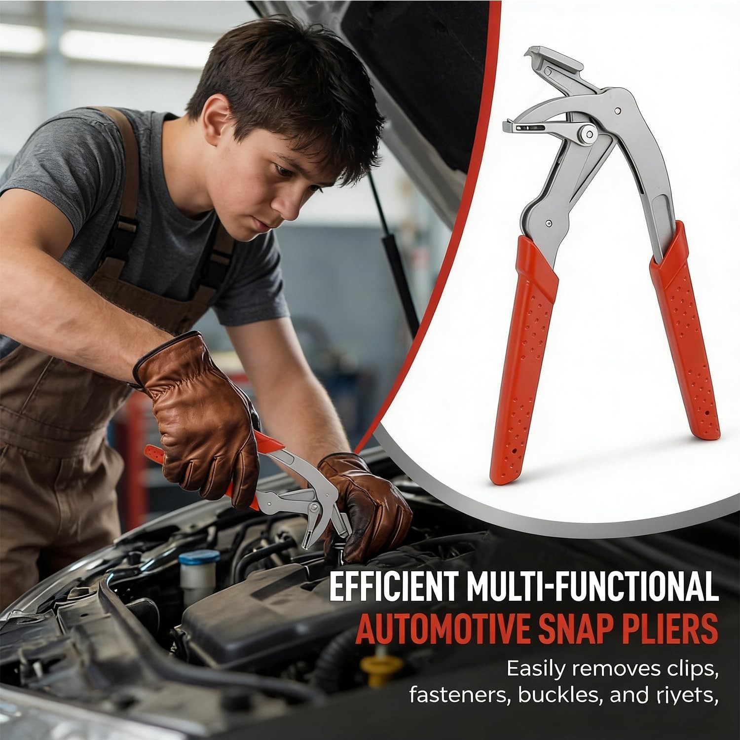 Car Clip Pliers, Panel Clip Removal Tool, Damage-Free Interior & Exterior Disass