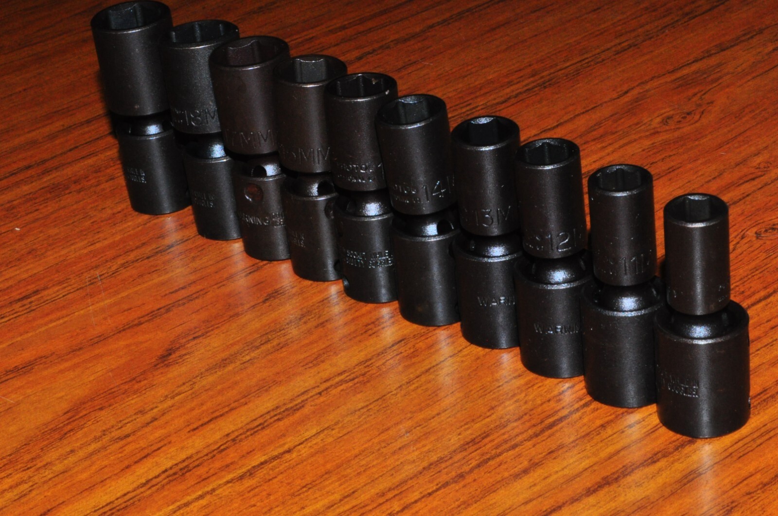 PROTO J72135M 3/8″DR10PCS DEEP UNIVERSAL IMPACT SOCKET METRIC 10-19 MM- 6 POINT