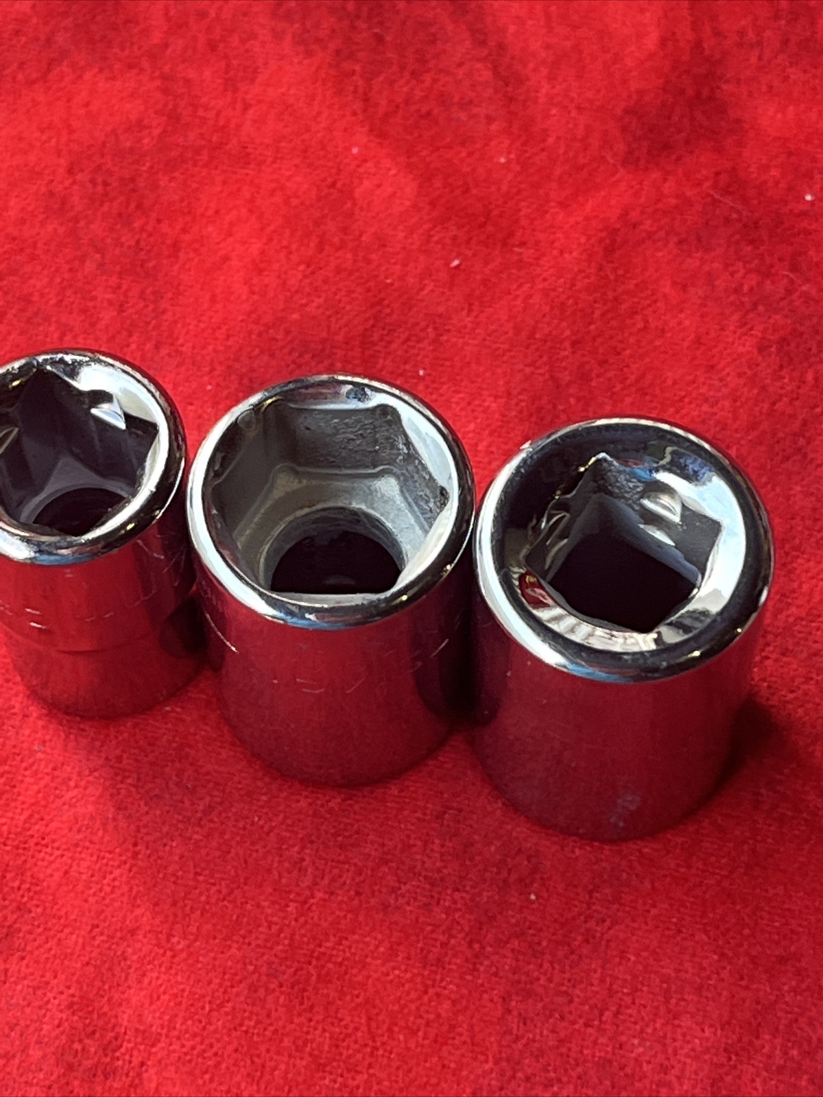 SET OF 3 CRAFTSMAN -G2- (reverse) SERIES SOCKETS, 1/2” Drive, 6 POINT (t71)